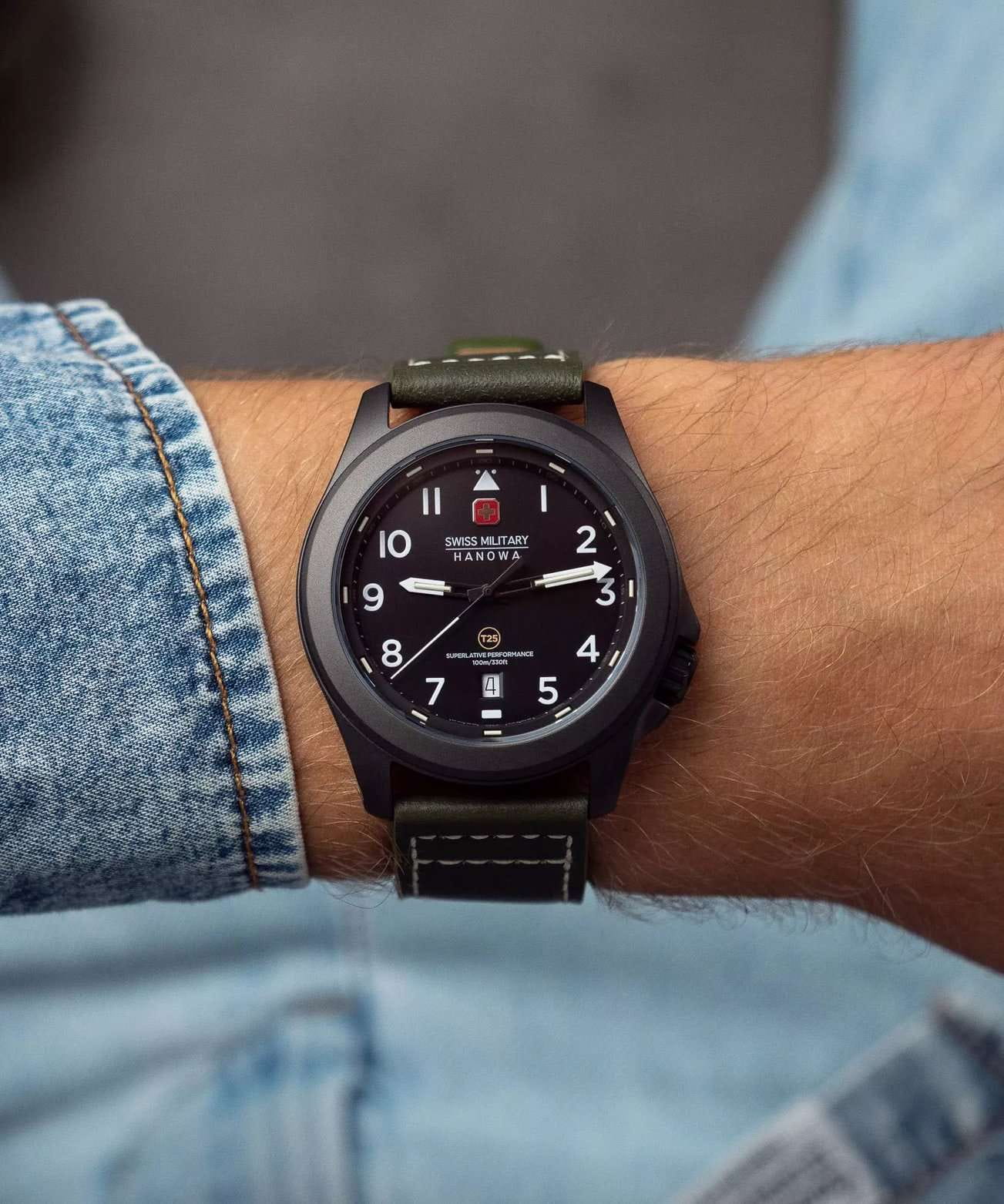 Swiss Military Hanowa Swiss Military Hanowa SMWGB0005240 мужские часы черный циферблат на запястье
