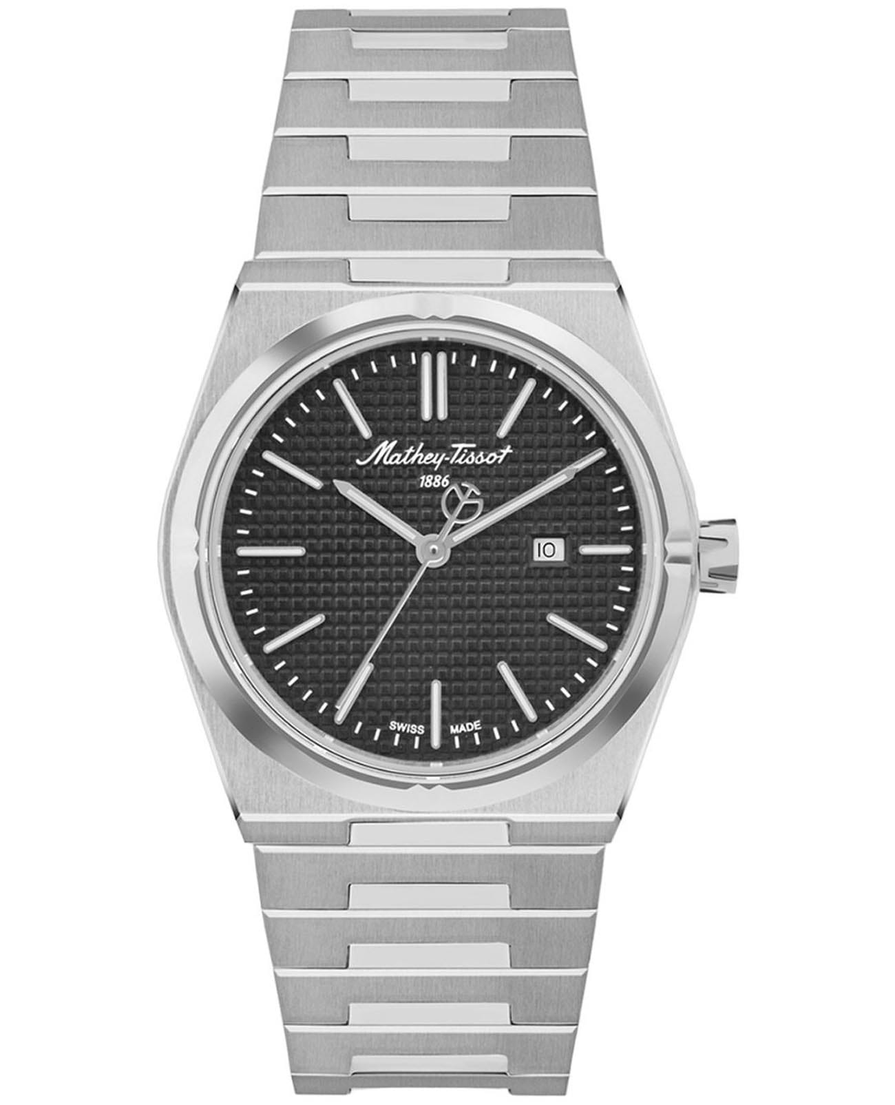 Mathey-Tissot Mathey-Tissot Zoltan D117AN  D117AN кварцевые женские часы черный циферблат, браслет нержавеющая сталь — вид спереди