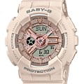 Casio Casio Baby-G BA-110XCP-4A  BA-110XCP-4A кварцевые женские часы розовый циферблат, браслет полимер — вид спереди