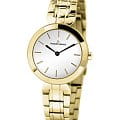 Jacques Lemans Jacques Lemans 1-2079C  1-2079C кварцевые женские часы белый циферблат, браслет сталь с ip покрытием — вид спереди