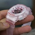 Casio Casio Baby-G BA-130CV-4A кварцевые женские часы часы, крупный план розовый циферблат