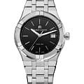 Maurice Lacroix Maurice Lacroix Aikon Quartz AI1108-SS002-330-1  AI1108-SS002-330-1 кварцевые мужские часы  черный циферблат, браслет нержавеющая сталь — вид спереди
