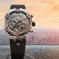 Maurice Lacroix Maurice Lacroix Aikon Chronograph Skeleton Automatic Mahindra Racing AI6098-SS001-091-2 , наручные мужские часы фото под углом
