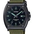 Casio Casio Collection MTP-E715C-3A  MTP-E715C-3A кварцевые мужские часы черный циферблат, браслет тканевый — вид спереди