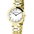 Jacques Lemans Jacques Lemans 1-2079D  1-2079D кварцевые женские часы  белый циферблат, браслет сталь с ip покрытием — вид спереди