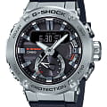 Casio Casio G-Shock GST-B200-1A GST G-Steel GST-B200-1A электронные мужские часы черный циферблат, браслет пластик — вид спереди