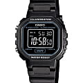 Casio Casio Collection LA-20WH-1BDF (LA-20WH-1B) Retro LA-20WH-1B кварцевые женские часы черный циферблат, браслет полимер — вид спереди