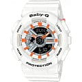 Casio Casio Baby-G BA-110PP-7A2  BA-110PP-7A2 кварцевые женские часы черный циферблат, браслет пластик — вид спереди