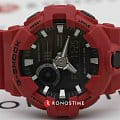 Casio Casio G-Shock GA-700-4ADR (GA-700-4A) электронные мужские часы часы, крупный план черный циферблат