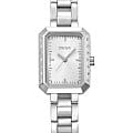 DKNY DKNY Uptown Glitz DK1L010M0015  DK1L010M0015 кварцевые женские часы  серебристый циферблат, браслет нержавеющая сталь — вид спереди