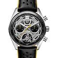 TAG Heuer TAG Heuer Carrera Chronograph Tourbillon x Porsche Panamericana CBS5012.FC6571  CBS5012.FC6571 механические мужские часы серебристый циферблат, браслет кожаный — вид спереди