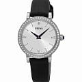 Seiko Seiko Conceptual Series Dress SFQ811P2  SFQ811P2 кварцевые женские часы  белый циферблат, браслет кожаный — вид спереди