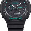 Casio Casio G-Shock GMA-S2100GA-1ADR (GMA-S2100GA-1A) электронные женские часы часы, крупный план черный циферблат