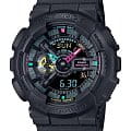 Casio Casio G-Shock GA-110MF-1ADR (GA-110MF-1A) GA-110 GA-110MF-1A электронные мужские часы  черный циферблат, браслет пластик — вид спереди