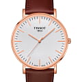 Tissot Tissot Everytime Large T109.610.36.031.00 Everytime T1096103603100 кварцевые мужские часы белый циферблат, браслет кожаный — вид спереди