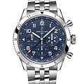 Breitling Breitling Super Avi B04 Chronograph GMT 46 Tribute To Vought F4U Corsair AB04451A1C1A1  AB04451A1C1A1 механические мужские часы синий циферблат, браслет нержавеющая сталь — вид спереди