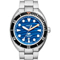 Fossil Fossil Breaker FS6064  FS6064 кварцевые мужские часы синий циферблат, браслет нержавеющая сталь — вид спереди