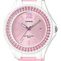 Casio Casio Collection LX-500H-4E5VEF  LX-500H-4E5VEF кварцевые женские часы  розовый циферблат, браслет пластик — вид спереди