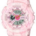 Casio Casio Baby-G BA-110PI-4A  BA-110PI-4A кварцевые женские часы  розовый циферблат, браслет пластик — вид спереди