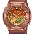 Casio Casio G-Shock GM-2100CL-5ADR (GM-2100CL-5a) GM GM-2100CL-5ADR электронные мужские часы оранжевый циферблат, браслет пластик — вид спереди
