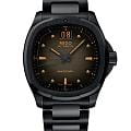 Mido Mido Multifort TV Big Date M049.526.33.081.00  M0495263308100 механические мужские часы коричневый циферблат, браслет нержавеющая сталь с pvd-покрытием — вид спереди