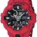 Casio Casio G-Shock GA-700-4ADR (GA-700-4A) GA-700 GA-700-4A электронные мужские часы  черный циферблат, браслет пластик — вид спереди