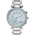 Michael Kors Michael Kors Parker MK6104  MK6104 кварцевые женские часы  голубой циферблат, браслет нержавеющая сталь — вид спереди