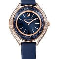 Swarovski Swarovski Crystalline Aura 5519447  5519447 кварцевые женские часы  синий циферблат, браслет кожаный — вид спереди