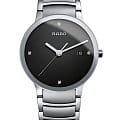 Rado Rado Centrix Diamonds R30927713  R30927713 кварцевые мужские часы черный циферблат, браслет нержавеющая сталь — вид спереди