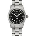 Hamilton Hamilton Khaki Field Quartz 33mm H69301130  H69301130 кварцевые мужские часы  черный циферблат, браслет нержавеющая сталь — вид спереди