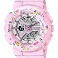 Casio Casio Baby-G BA-110LSB-4ADR  BA-110LSB-4ADR кварцевые женские часы розовый циферблат, браслет пластик — вид спереди