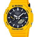 Casio Casio G-Shock GA-B2100C-9ADR (GA-B2100C-9A) GA GA-B2100C-9A электронные мужские часы черный циферблат, браслет пластик — вид спереди
