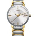 Rado Rado Centrix R30931103  R30931103 кварцевые мужские часы  серебристый циферблат, браслет нержавеющая сталь с pvd-покрытием — вид спереди