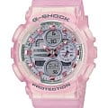 Casio Casio G-Shock GMA-S140NP-4ADR  GMA-S140NP-4ADR электронные женские часы серебристый циферблат, браслет пластик — вид спереди
