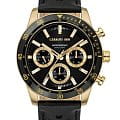 Cerruti 1881 Cerruti 1881 Turchino XCIWGF0007604-WC  XCIWGF0007604-WC кварцевые мужские часы  черный циферблат, браслет кожаный — вид спереди