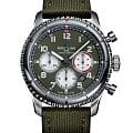 Breitling Breitling Aviator 8 B01 Chronograph 43 Curtiss Warhawk AB01192A1L1X1  AB01192A1L1X1 механические мужские часы зеленый циферблат, браслет кожаный — вид спереди