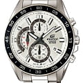 Casio Casio Edifice EFV-550D-7AVUDF (EFV-550D-7A) EFV-550 EFV-550D-7A кварцевые мужские часы  белый циферблат, браслет нержавеющая сталь — вид спереди