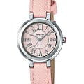 Casio Casio Sheen SHE-4029L-4A  SHE-4029L-4A кварцевые женские часы розовый циферблат, браслет кожаный — вид спереди