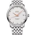 Mido Mido Baroncelli Chronometer M027.208.11.036.00  M0272081103600 механические женские часы белый циферблат, браслет нержавеющая сталь — вид спереди