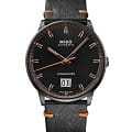 Mido Mido Commander Big Date M021.626.36.051.01  M0216263605101 механические мужские часы черный циферблат, браслет кожаный — вид спереди