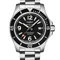 Breitling Breitling Superocean Automatic 44 A17367D71B1A1  A17367D71B1A1 механические мужские часы черный циферблат, браслет нержавеющая сталь — вид спереди