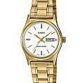Casio Casio Collection LTP-V006G-7B  LTP-V006G-7B кварцевые женские часы белый циферблат, браслет нержавеющая сталь с ip-покрытием — вид спереди