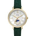 Fossil Fossil Jacqueline ES5244  ES5244 кварцевые женские часы перламутровый циферблат, браслет кожаный — вид спереди