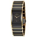 Rado Rado Integral R20788162  R20788162 кварцевые женские часы  черный циферблат, браслет сталь + pvd + керамика — вид спереди