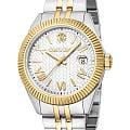 Roberto Cavalli Roberto Cavalli Uomo Classico III RC5G113M0075  RC5G113M0075 кварцевые мужские часы белый циферблат, браслет нержавеющая сталь с pvd-покрытием — вид спереди