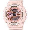 Casio Casio GMA-S110MP-4A1  GMA-S110MP-4A1  женские часы  розовый циферблат, браслет  — вид спереди