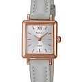 Casio Casio Sheen SHE-4538GL-7BUDF  SHE-4538GL-7B кварцевые женские часы серебристый циферблат, браслет кожаный — вид спереди