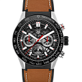 TAG Heuer TAG Heuer Carrera CBG2A10.FT6169  CBG2A10.FT6169 механические мужские часы черный циферблат, браслет кожа + каучук — вид спереди
