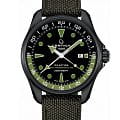 Certina Certina DS Action GMT C032.429.38.051.00 DS Action C0324293805100 механические мужские часы  черный циферблат, браслет тканевый — вид спереди