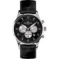 Jacques Lemans Jacques Lemans 1-1654A  1-1654A кварцевые мужские часы черный циферблат, браслет кожаный — вид спереди